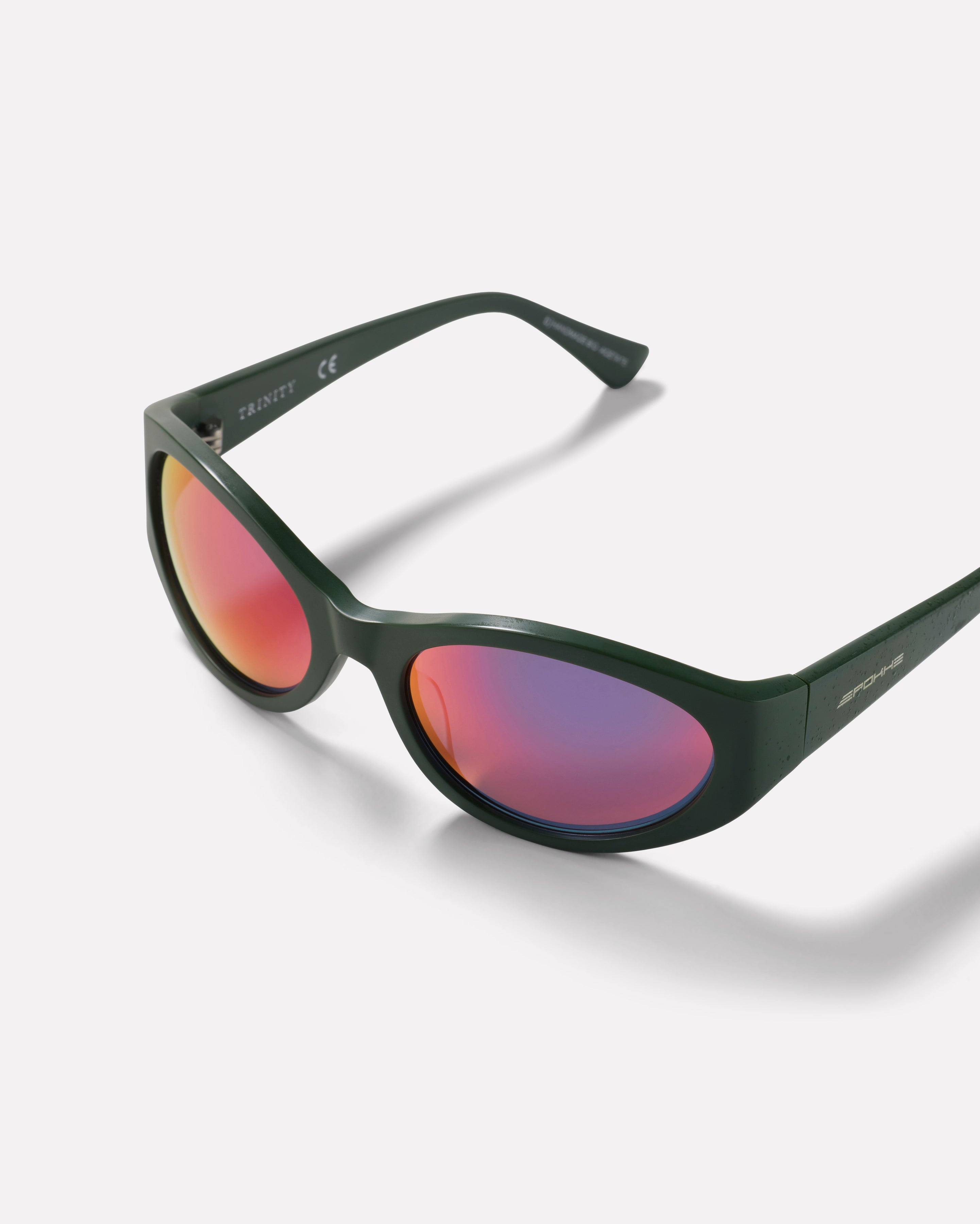 Trinity Sunglasses | Matte Forest / Red Iridium | Epokhe Eyewear