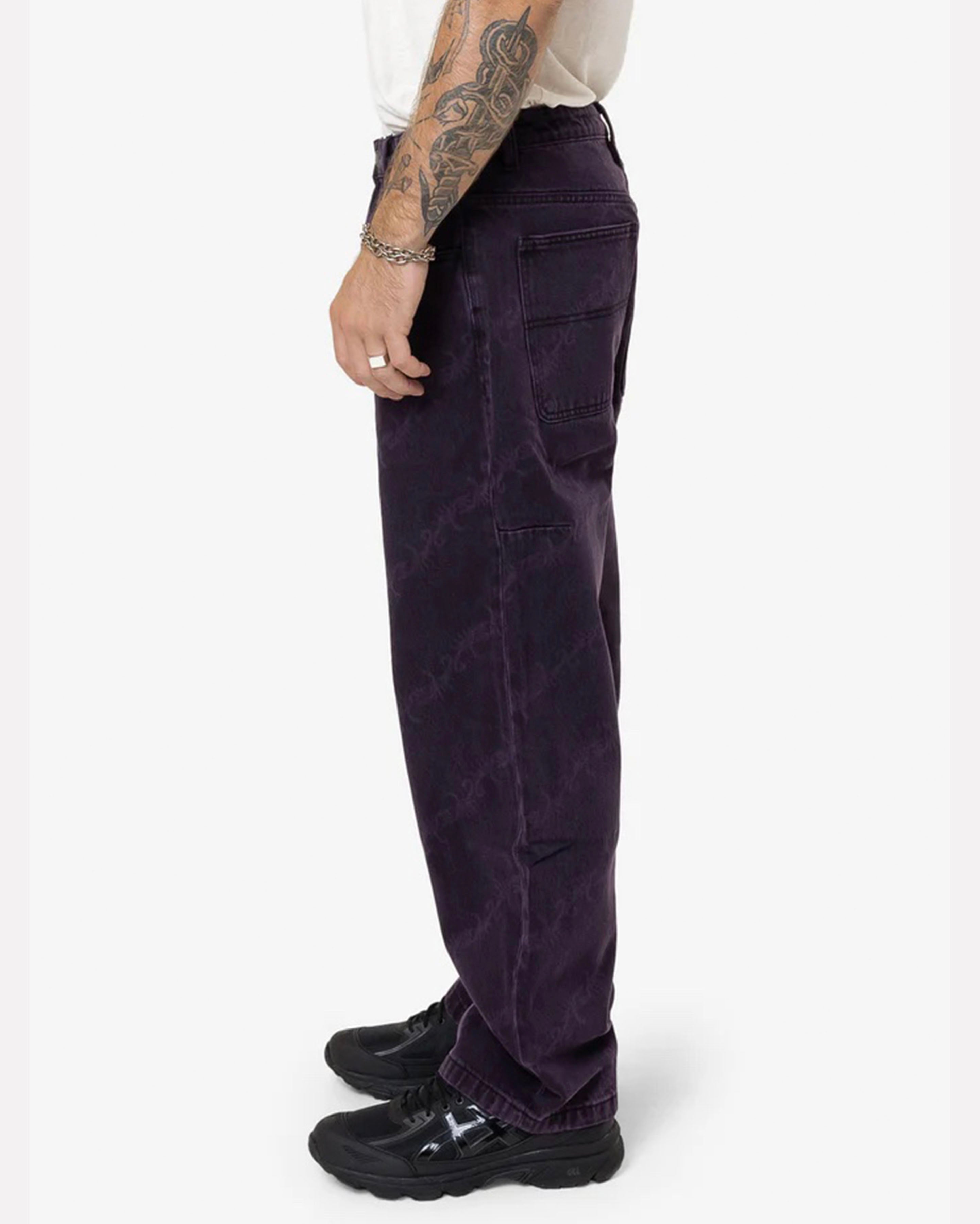 Thrills x Epokhe Big Slacker Denim Jean - Black/Purple