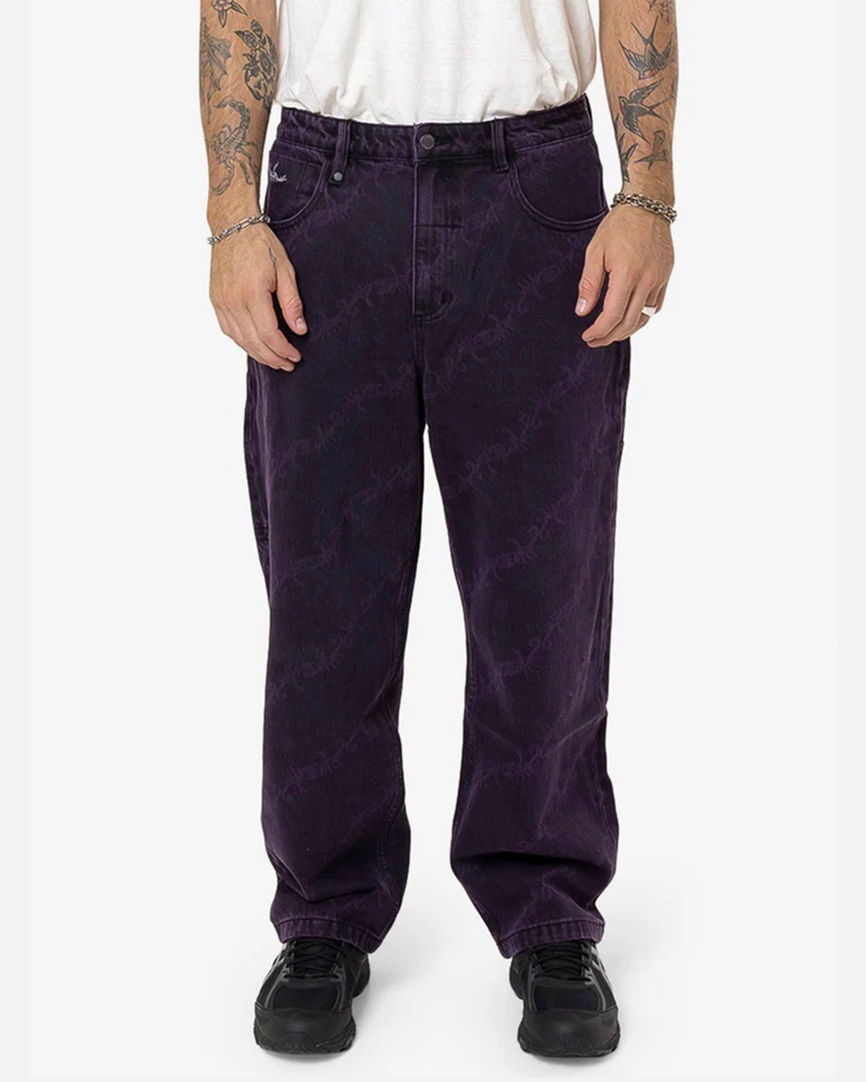 Thrills x Epokhe Big Slacker Denim Jean - Black/Purple