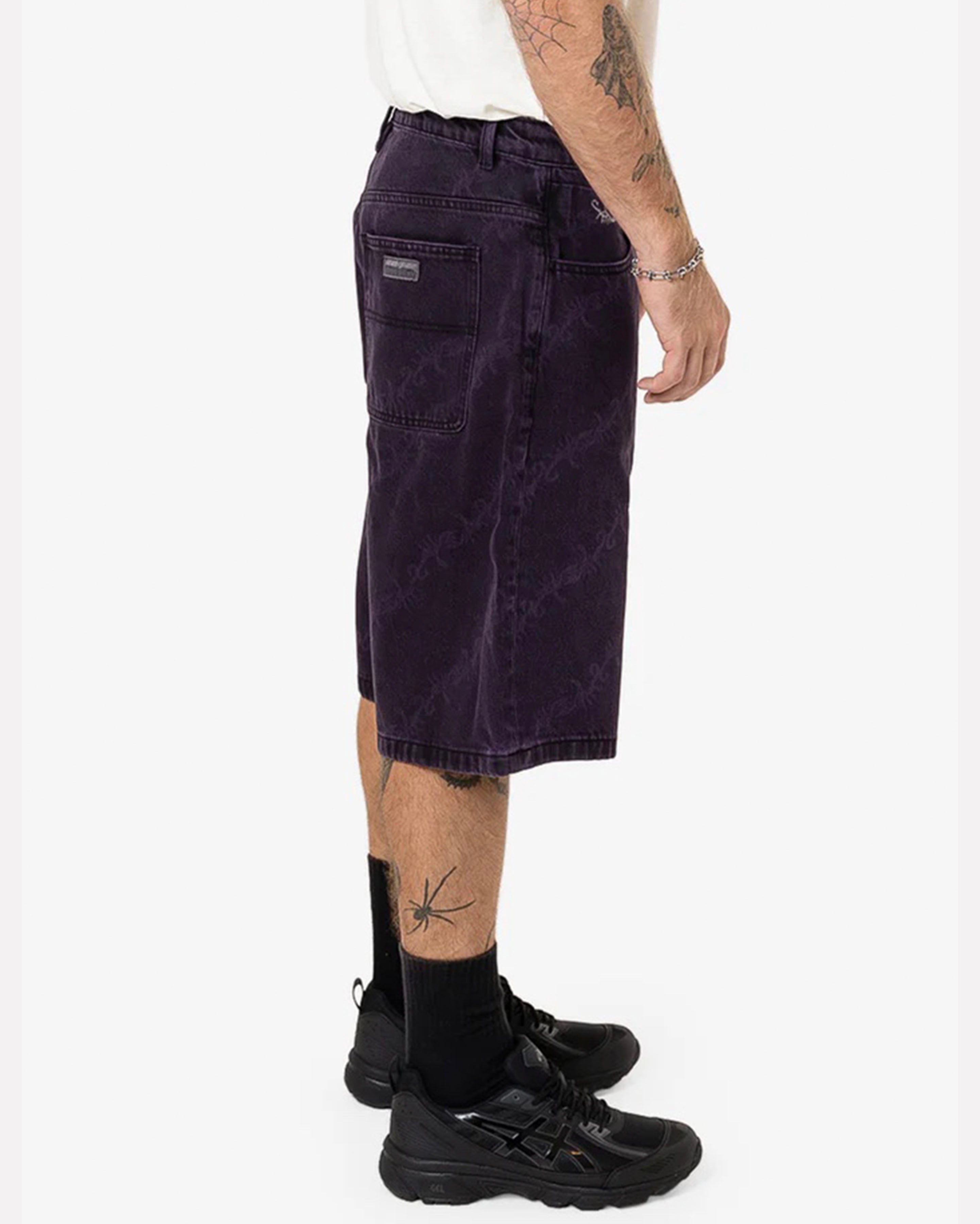 Thrills x Epokhe Big Slacker Denim Short - Black/Purple